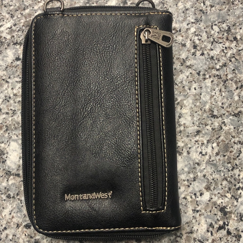 Montana West Western Tooled Phone Case Crossbody Wallet 7.5”x5” EUC - Picture 2 of 6